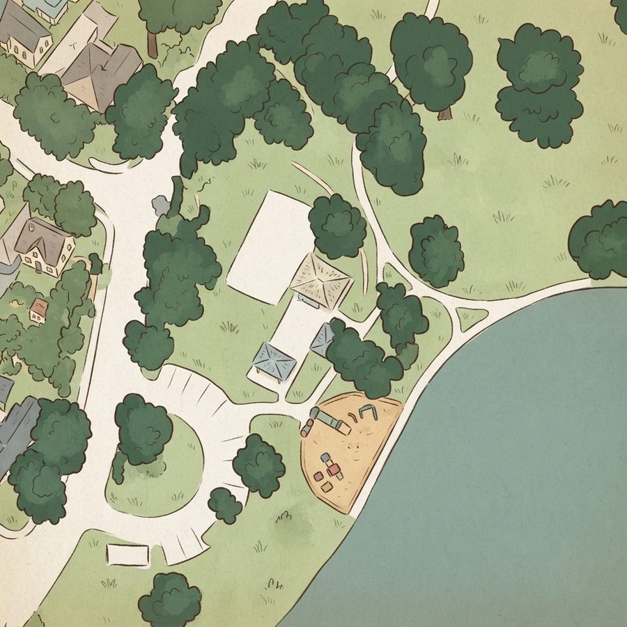Illustrated map of Southwyck Lake Park