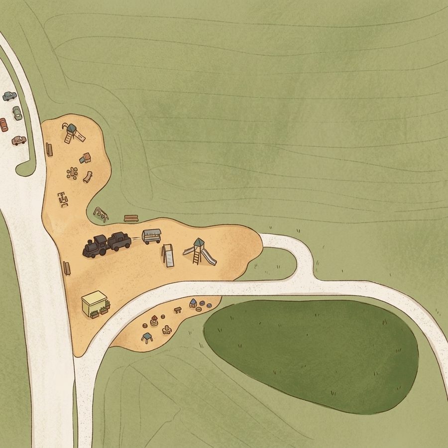Illustrated map of Spano Park