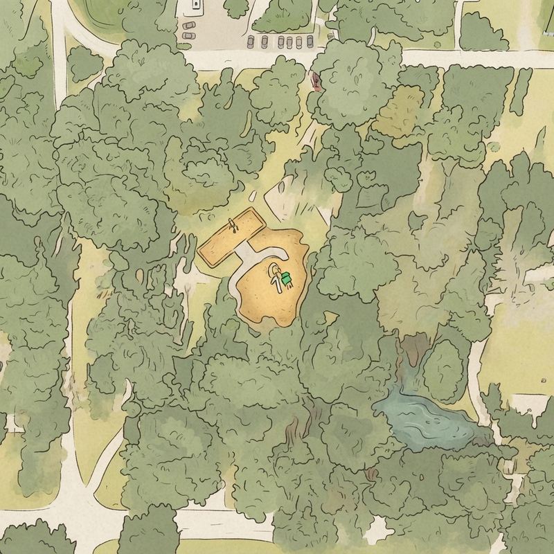 Illustrated map of Speer Park