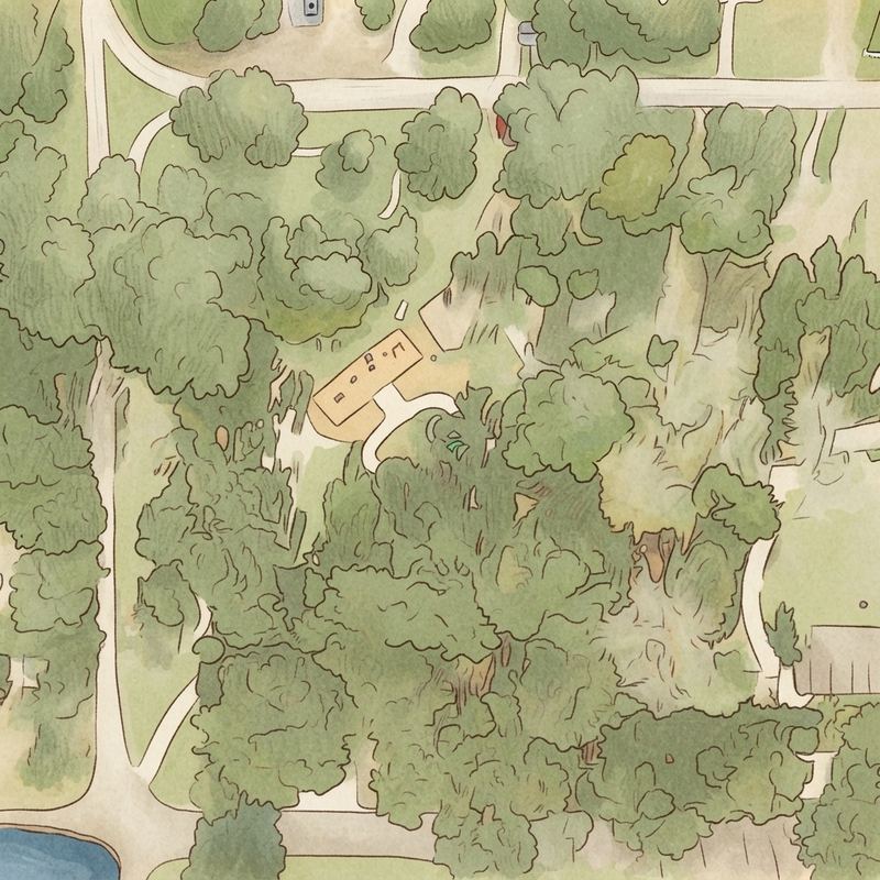 Illustrated map of Speer Park playground