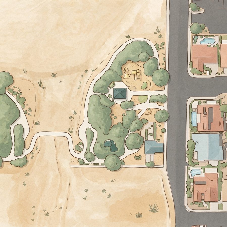 Illustrated map of Splash Pad