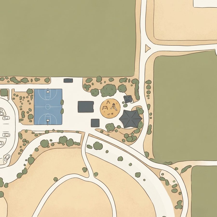 Illustrated map of Splash Pad