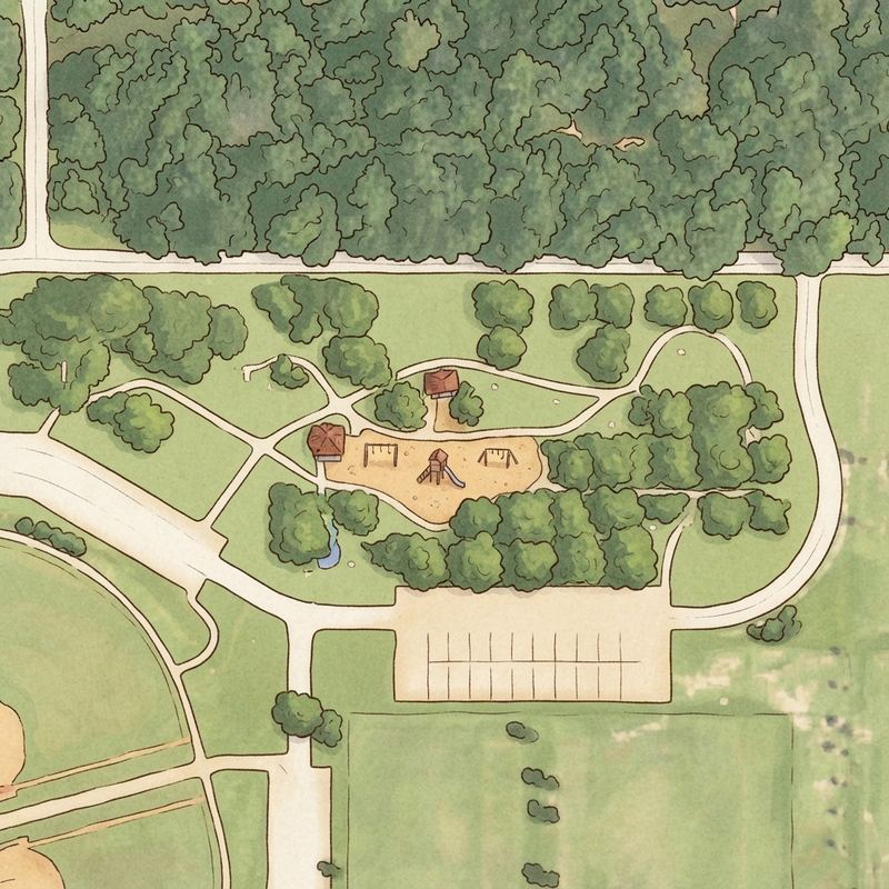 Illustrated map of splashpad