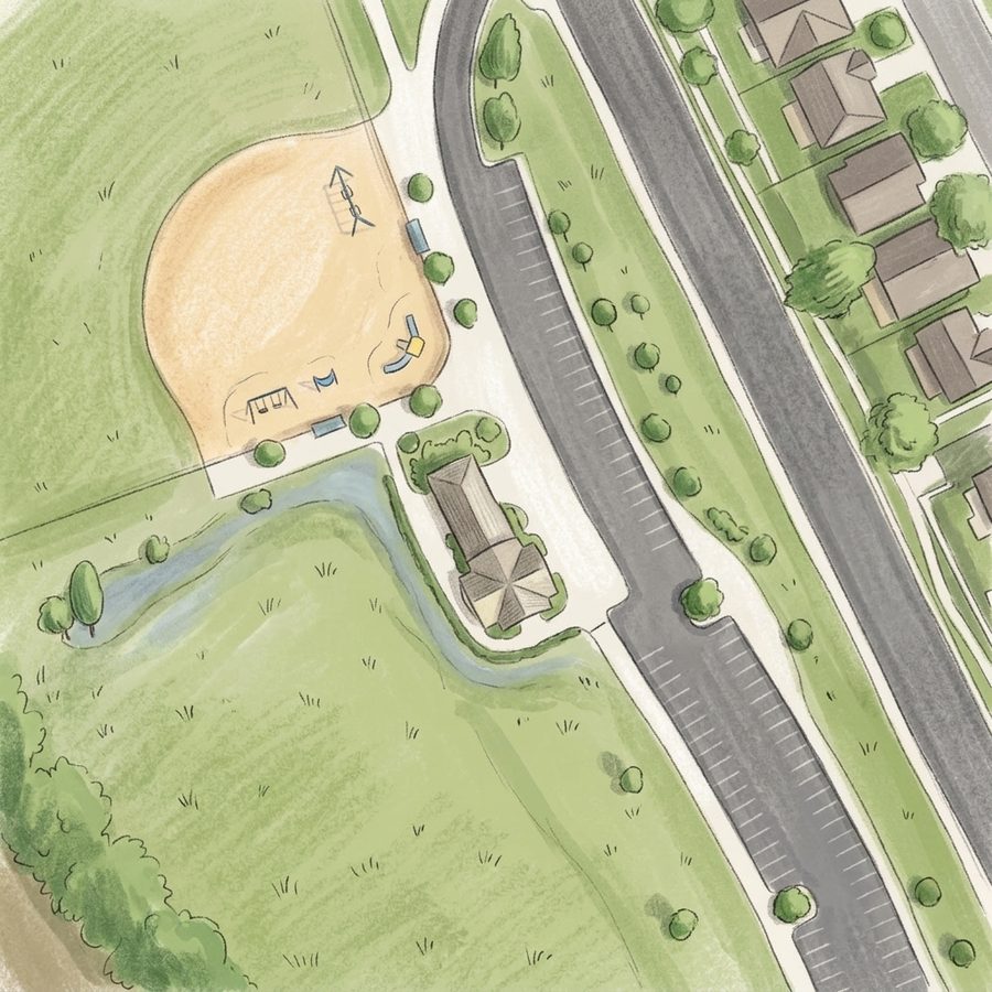 Illustrated map of Spring Creek Park