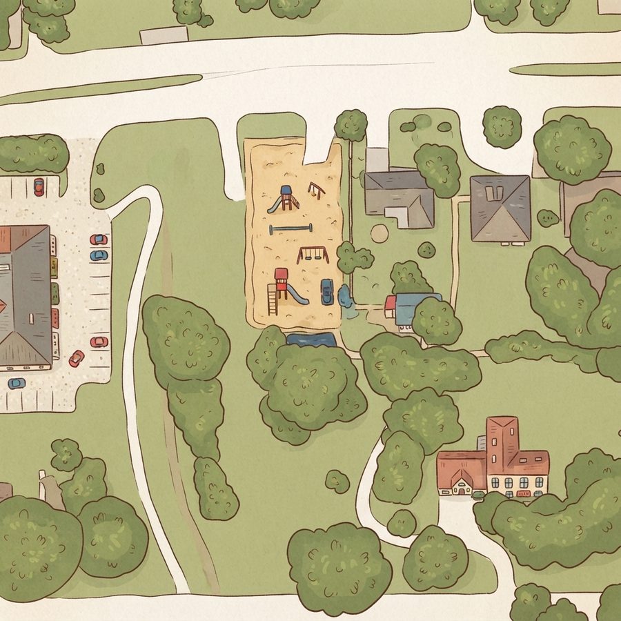 Illustrated map of Spring Food Park