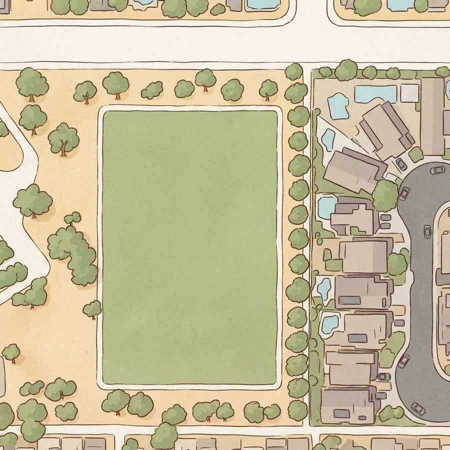 Illustrated map of Spring Mountain Ranch Playground