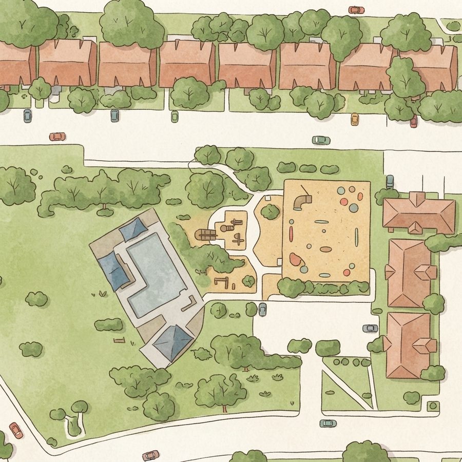 Illustrated map of Spring Time Park
