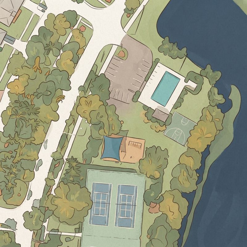 Illustrated map of Spring Valley Park