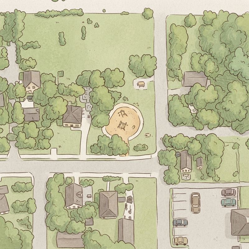 Illustrated map of Stafford Park