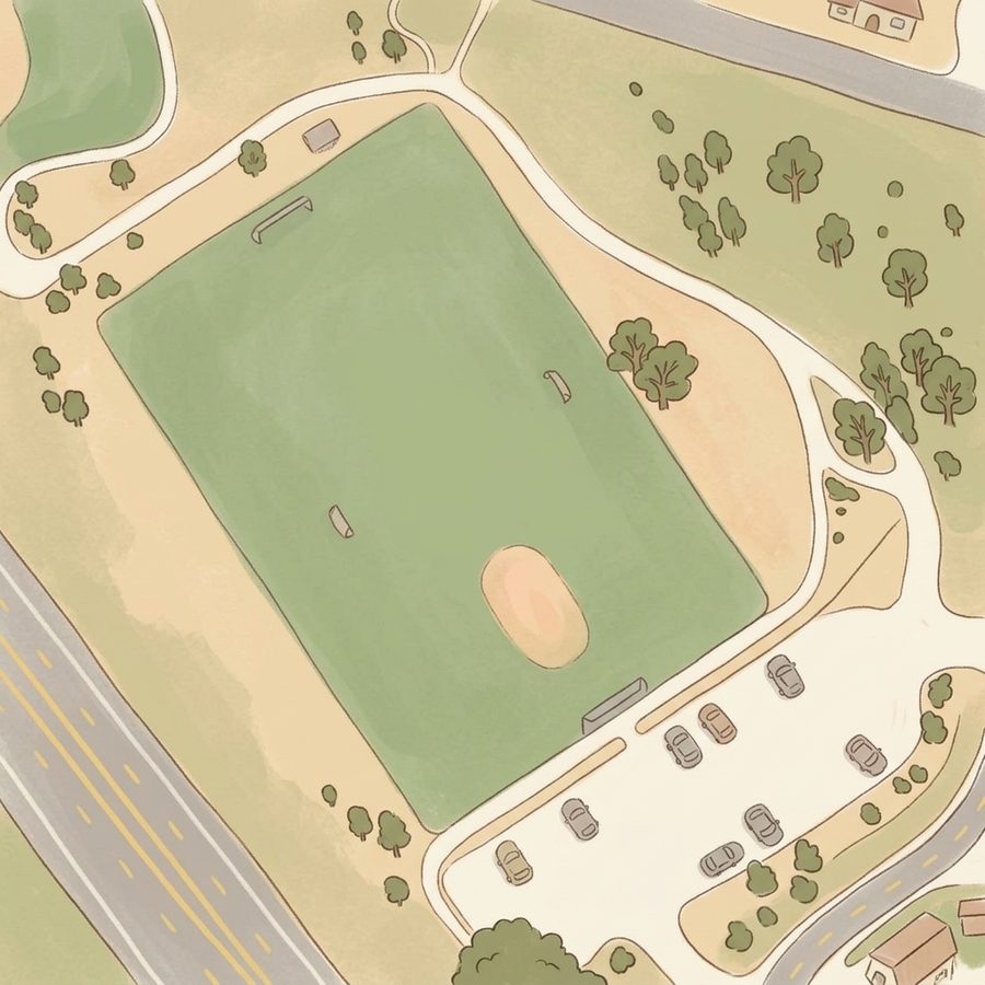 Illustrated map of Stagecoach Fields
