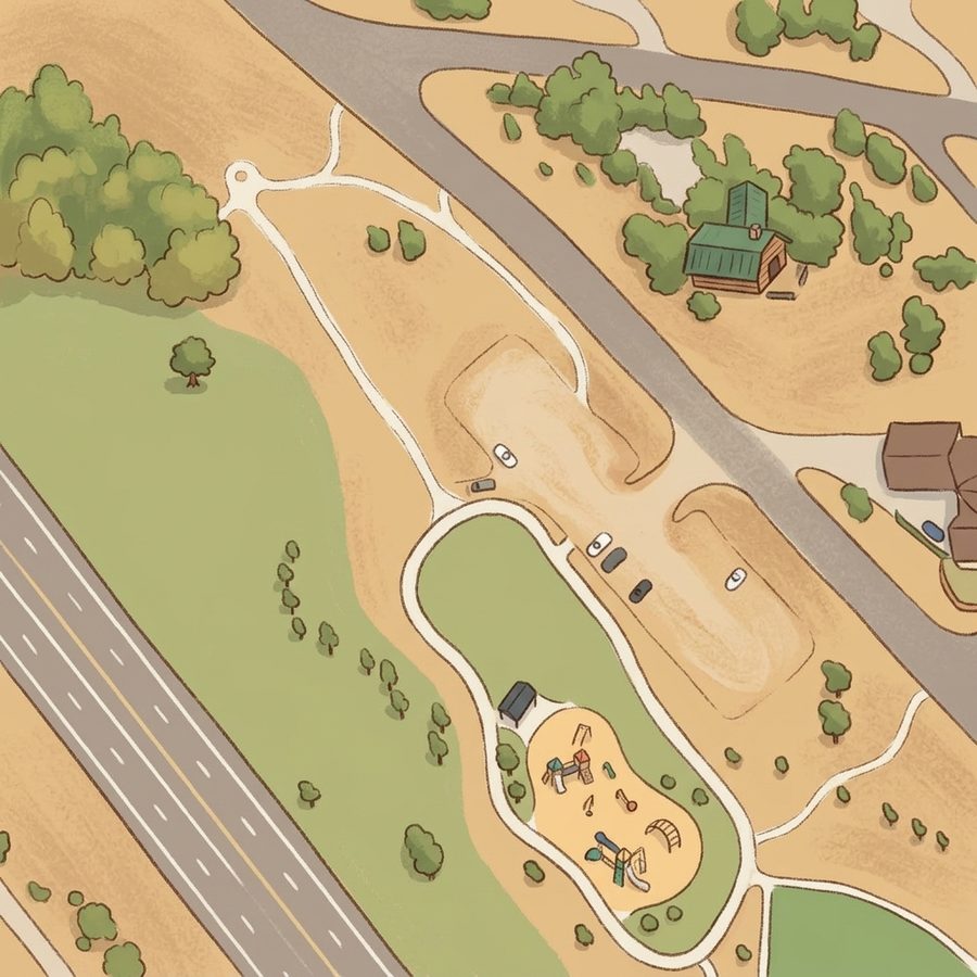 Illustrated map of Stagecoach Park