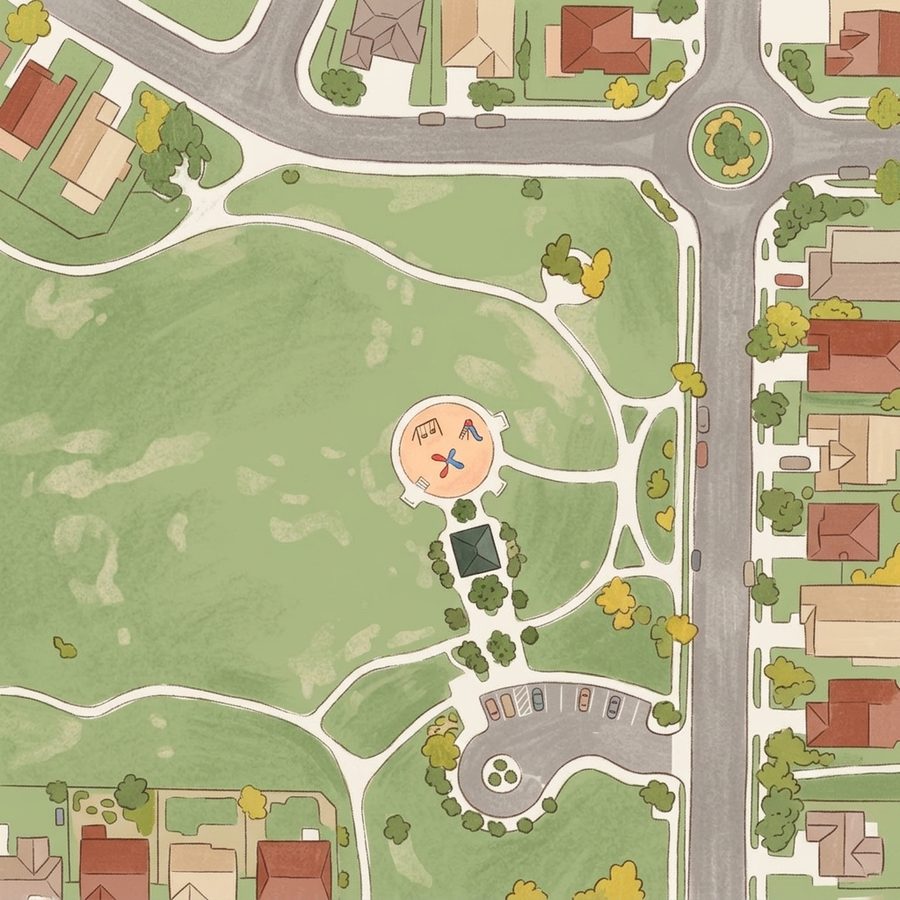 Illustrated map of Stampede Park