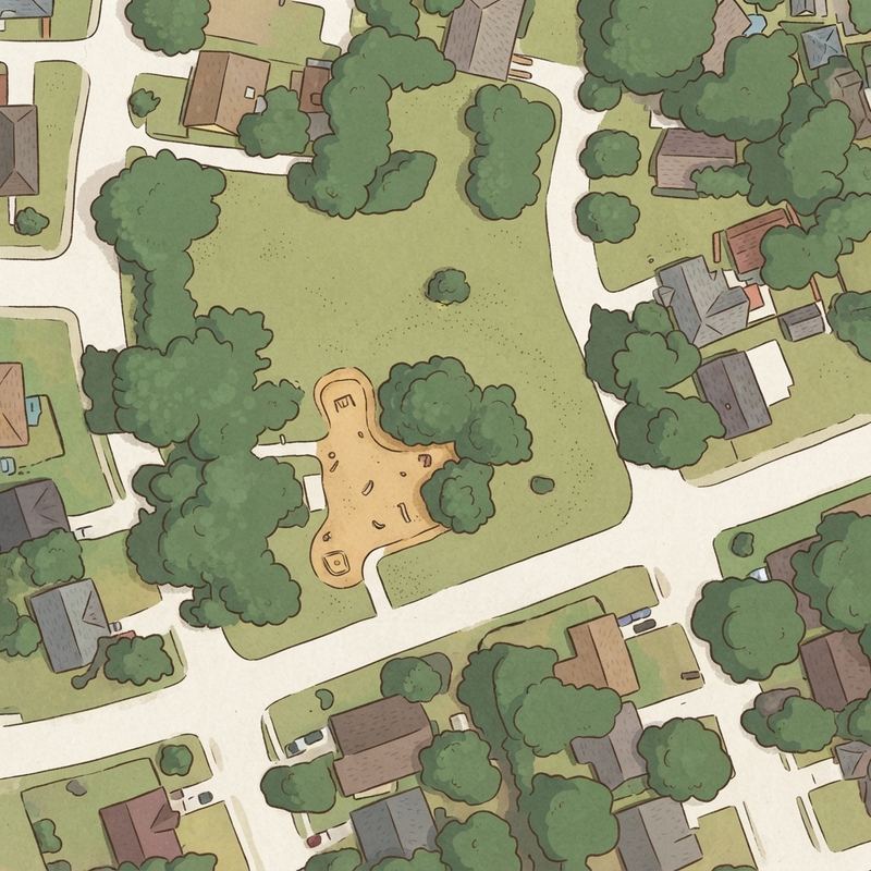 Illustrated map of Stanford Park