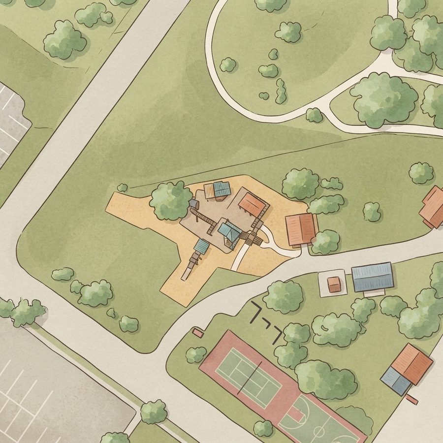 Illustrated map of Stapleton Park