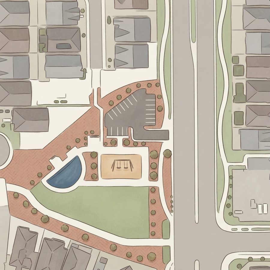 Illustrated map of Star Light Park