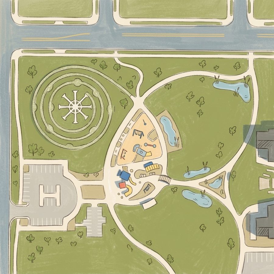 Illustrated map of Star Meadows Park