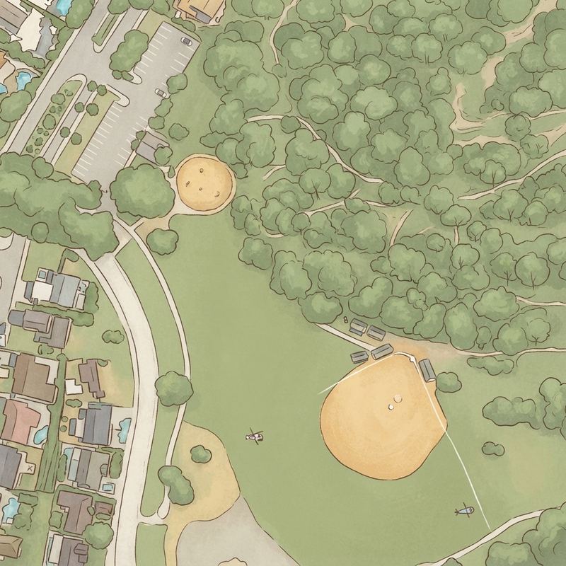 Illustrated map of Starridge Neighborhood Park