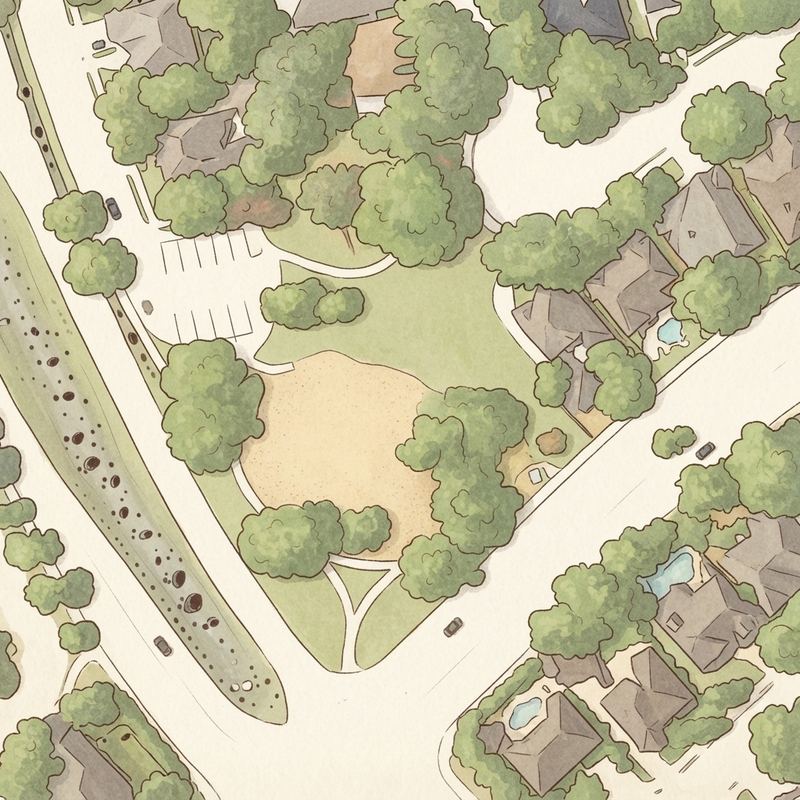 Illustrated map of Staton Oak Park