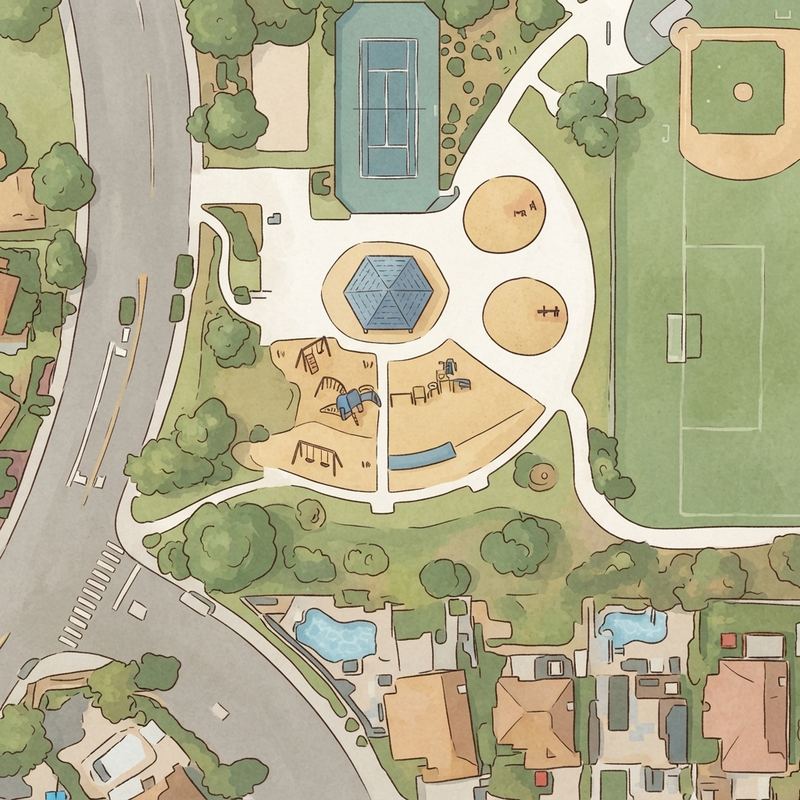Illustrated map of Steele Canyon County Park