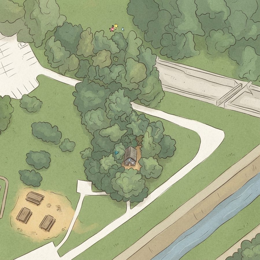 Illustrated map of Stein Family Park