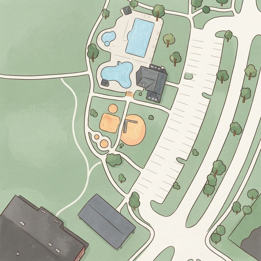 Illustrated map of Sterling Lakes Park