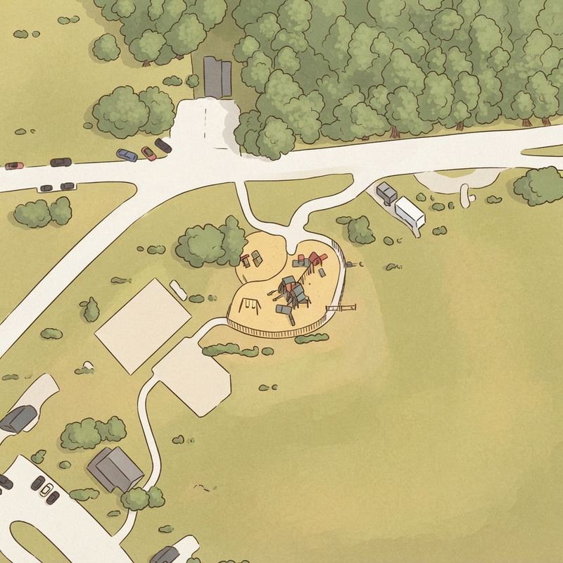 Illustrated map of Stewart Creek Park and Campground
