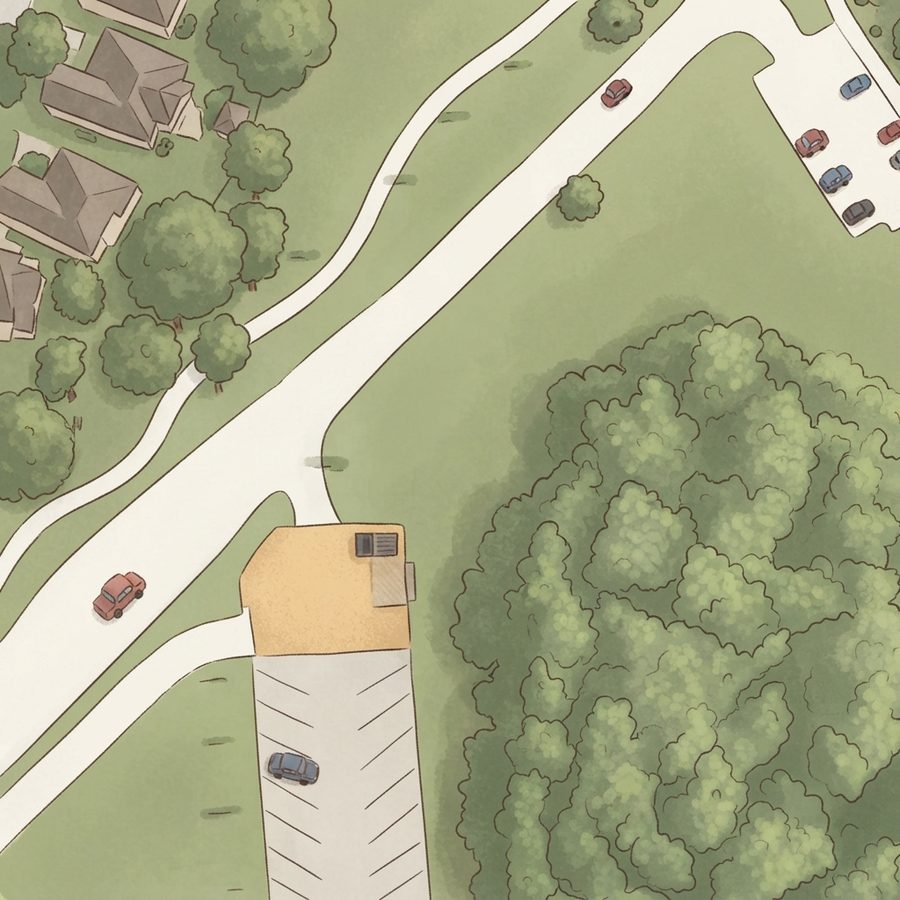 Illustrated map of Stewart Creek Park
