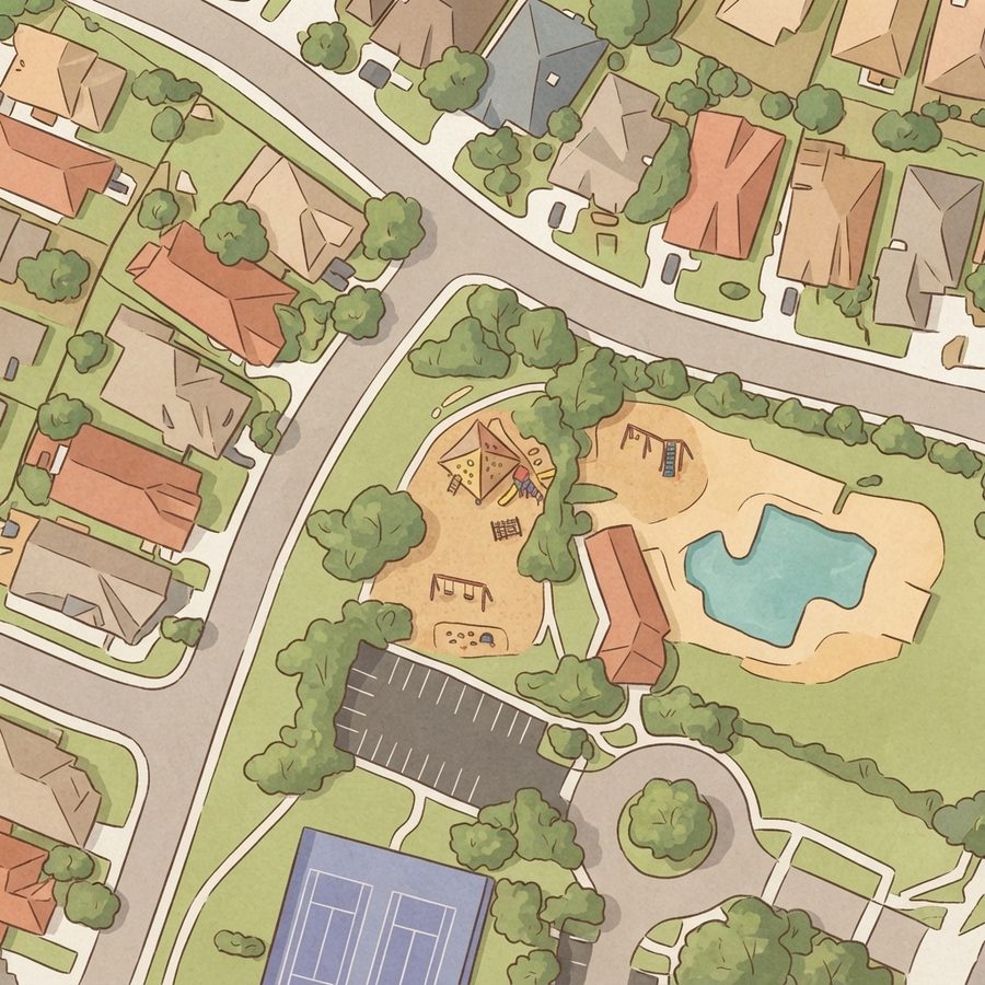 Illustrated map of Stillwater Ranch Community Park