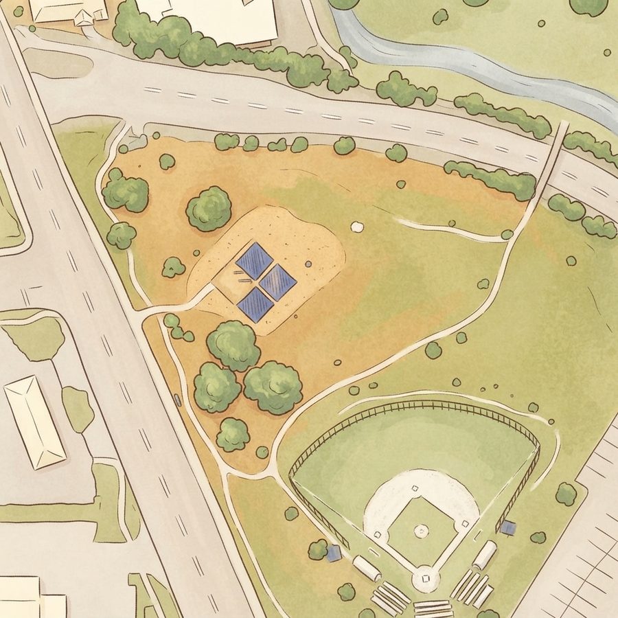 Illustrated map of Stinson Park