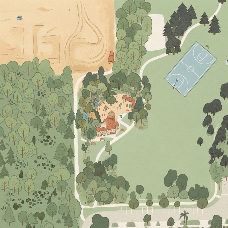 Illustrated map of Stirling Palm Park