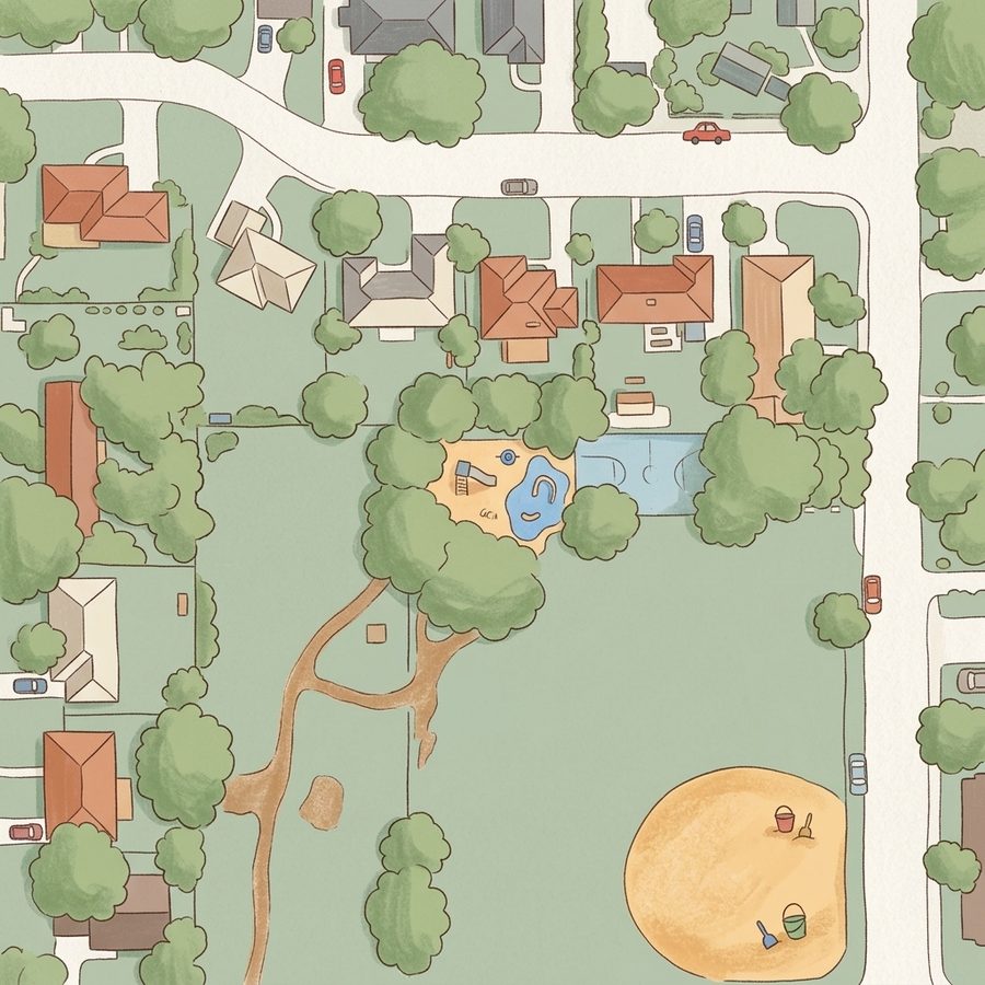 Illustrated map of Stites Park