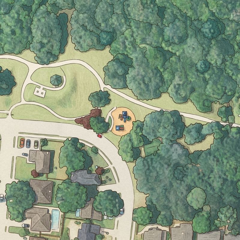 Illustrated map of Stone Creek Park