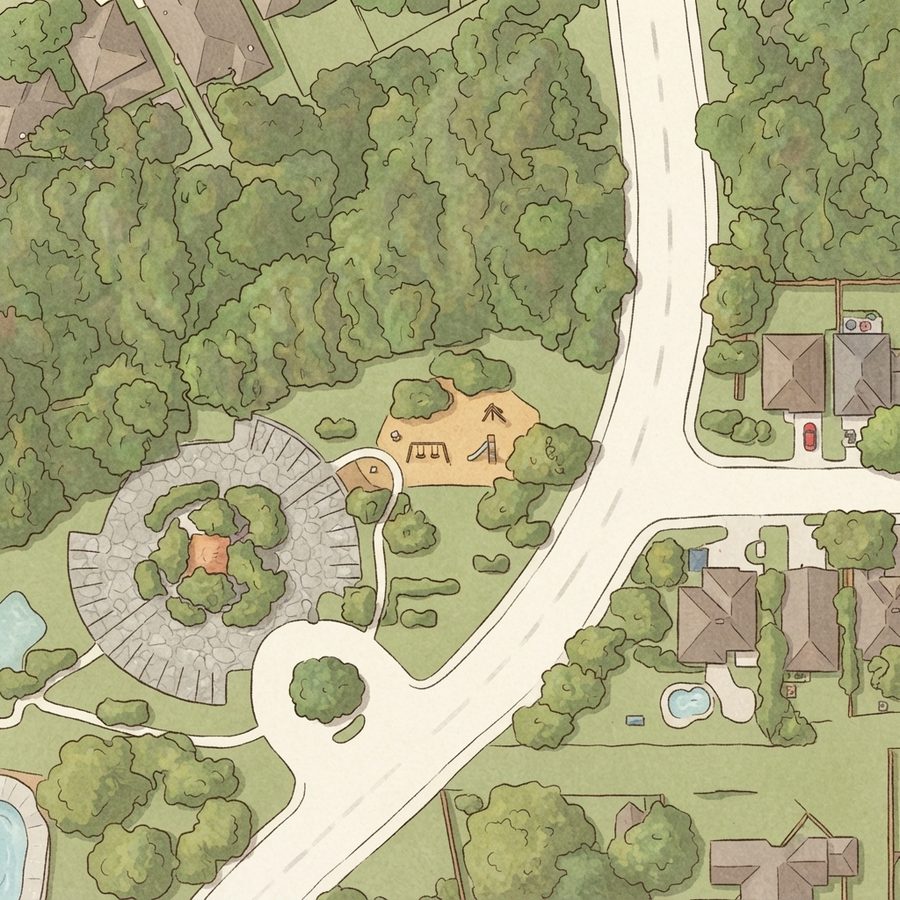 Illustrated map of Stone Creek Park