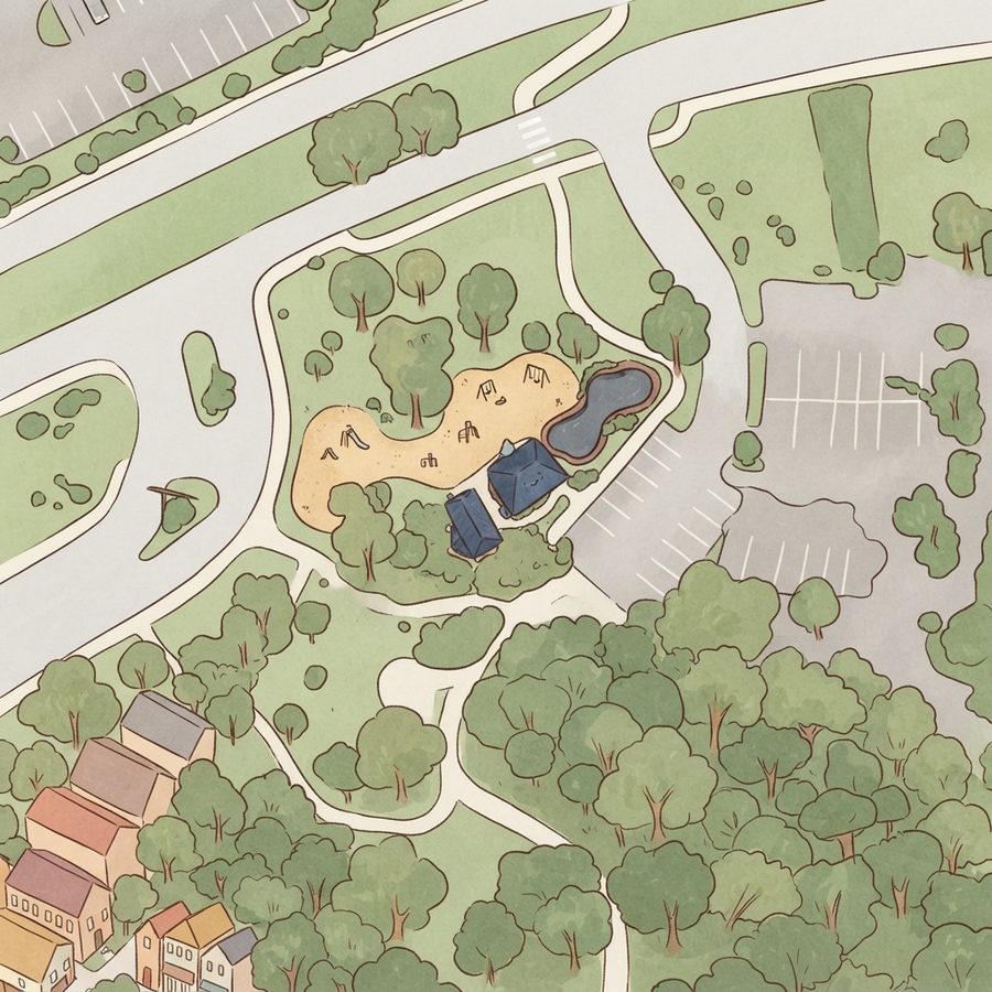 Illustrated map of Stone Oak Park