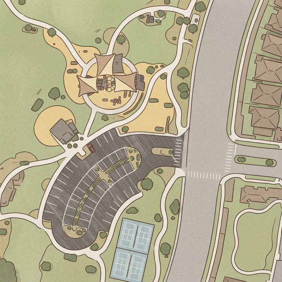 Illustrated map of Stonebridge Park