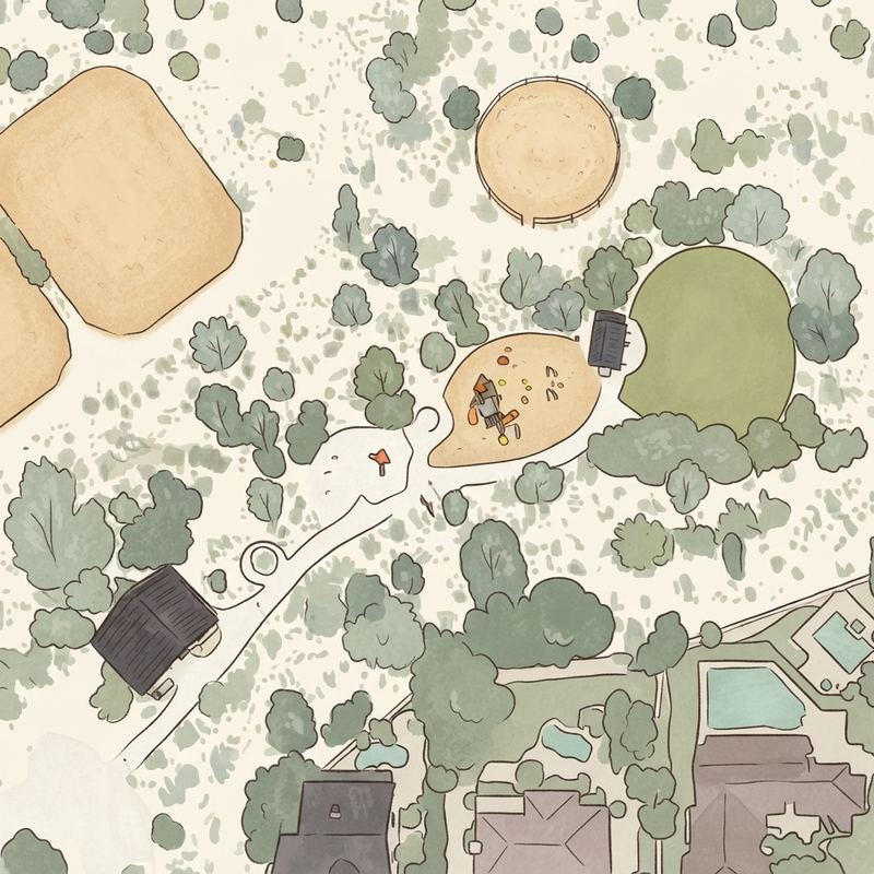 Illustrated map of Stonegate Equestrian Park Playground