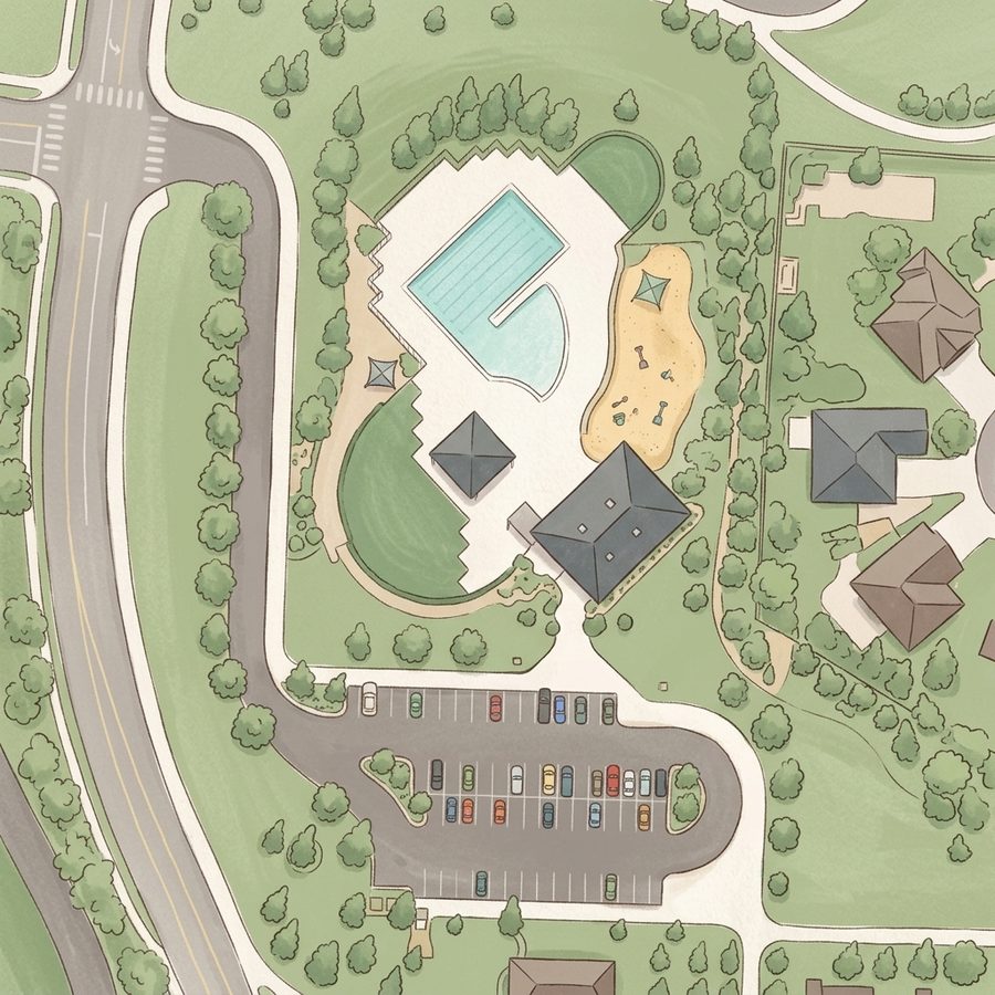 Illustrated map of Stonegate North Villages Metropolitan District