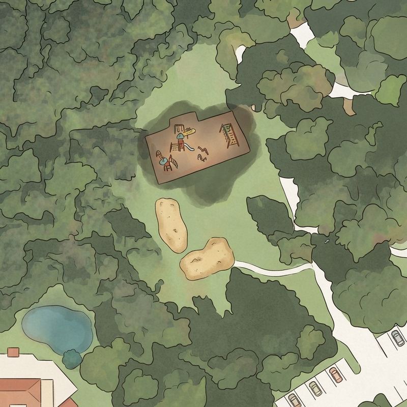 Illustrated map of Stoneview Park