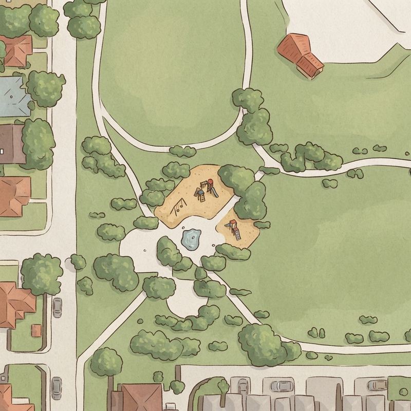 Illustrated map of Story Park