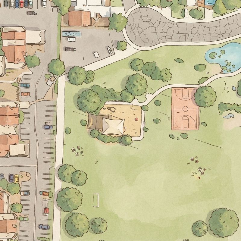 Illustrated map of Stroud Park