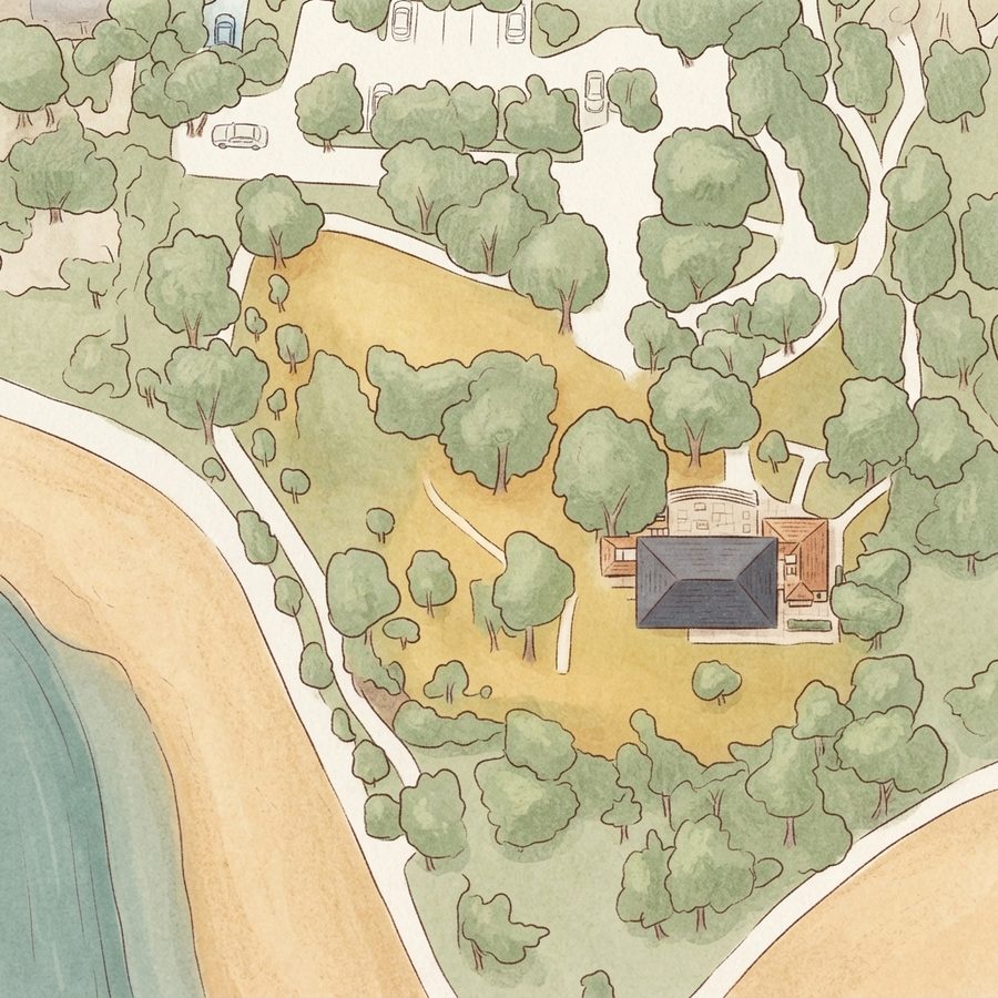 Illustrated map of Stude Park