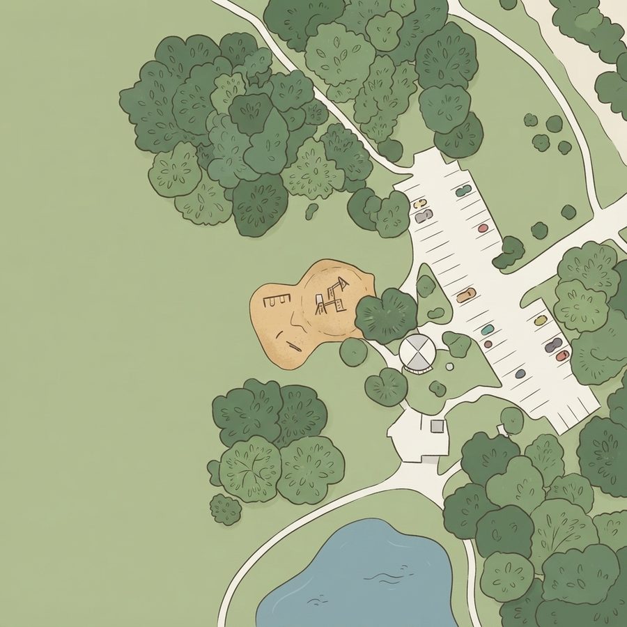 Illustrated map of Stuebner Airline Park