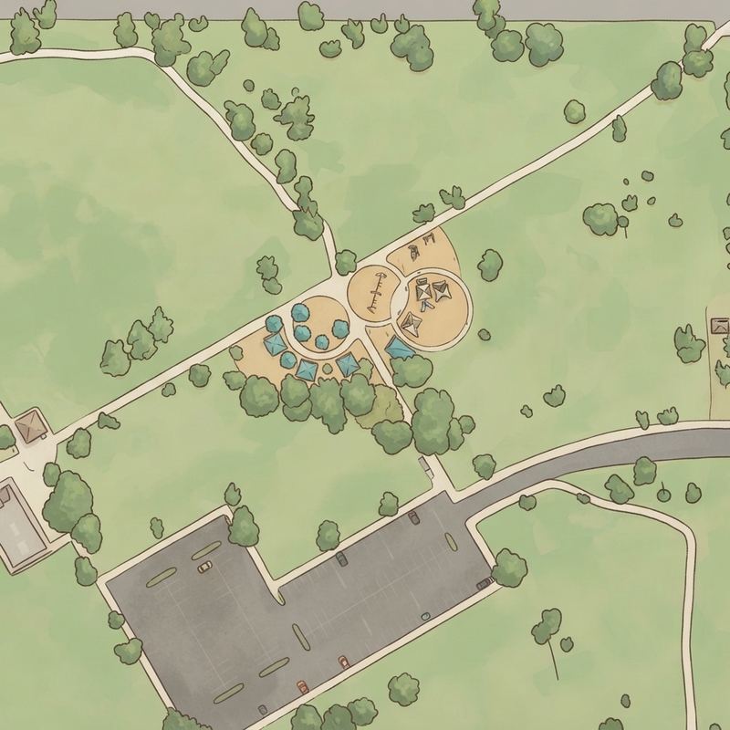 Illustrated map of Sueno Park