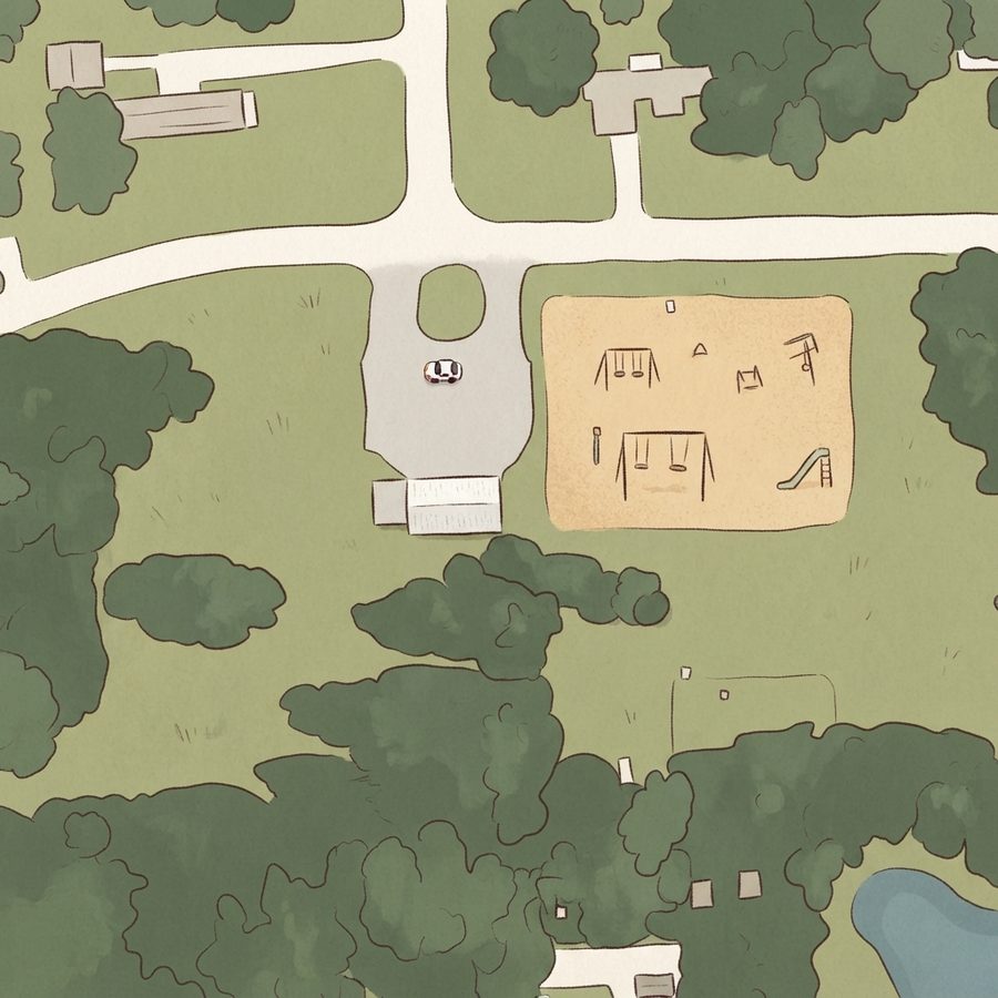 Illustrated map of Summer Hills Park