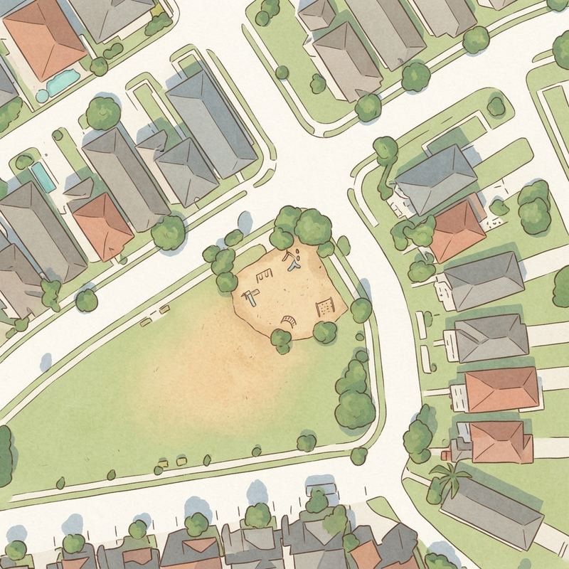 Illustrated map of Summerlake playground #1