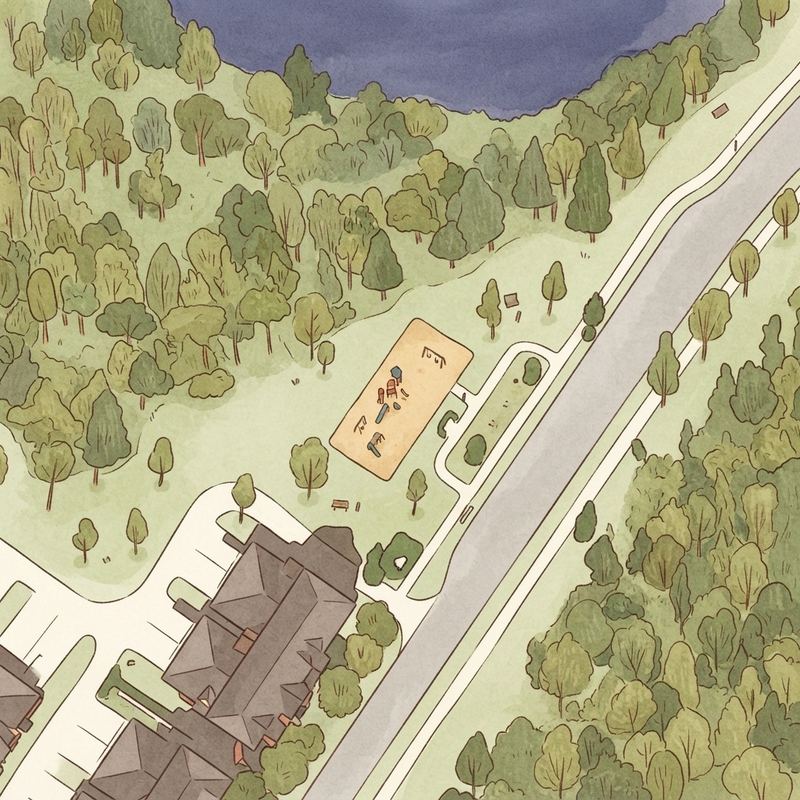 Illustrated map of Summerport Playground