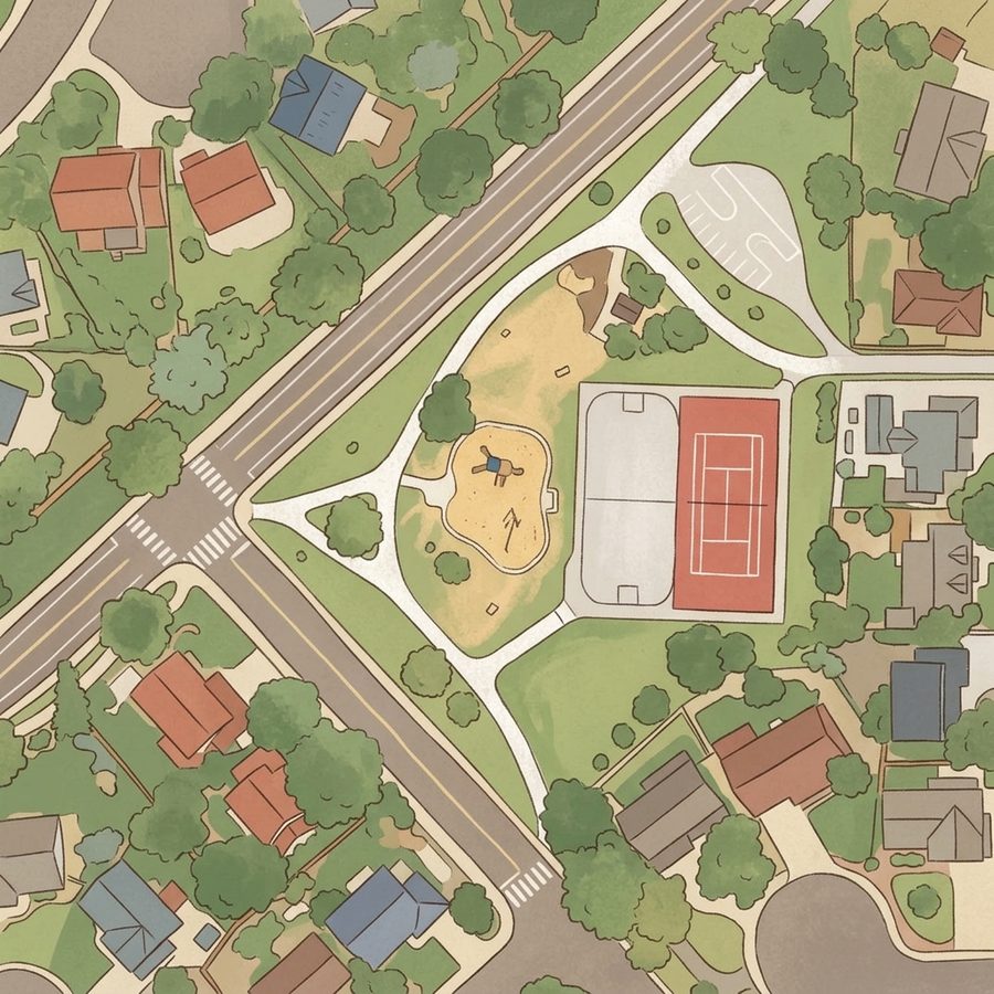 Illustrated map of Summit Grove Park