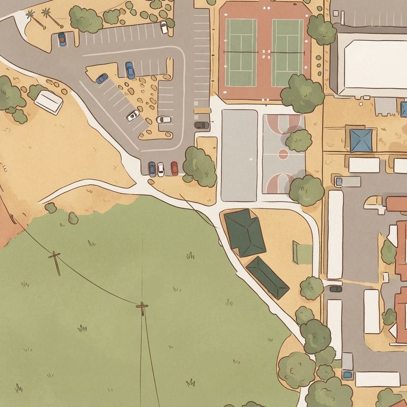 Illustrated map of Sun Ray Park