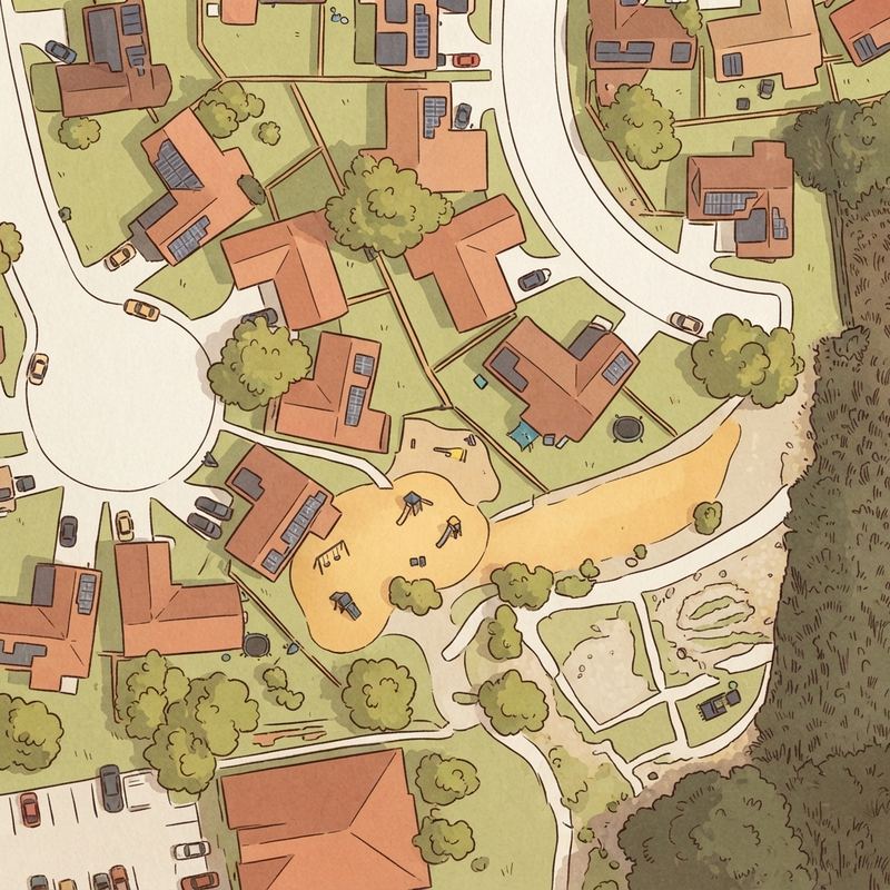 Illustrated map of Sunbird Playground