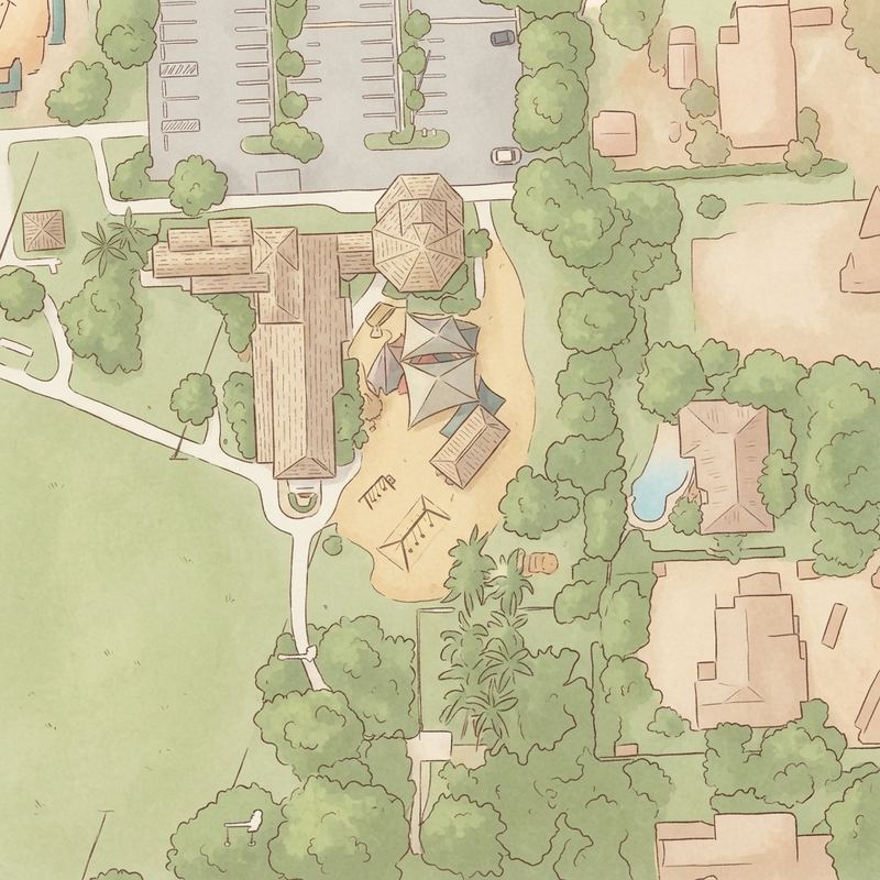 Illustrated map of Suniland Park